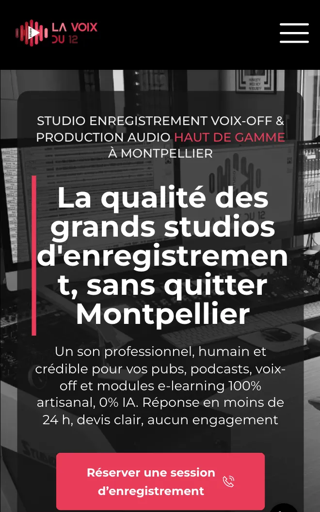Aperçu du site Studio La Voix du 12